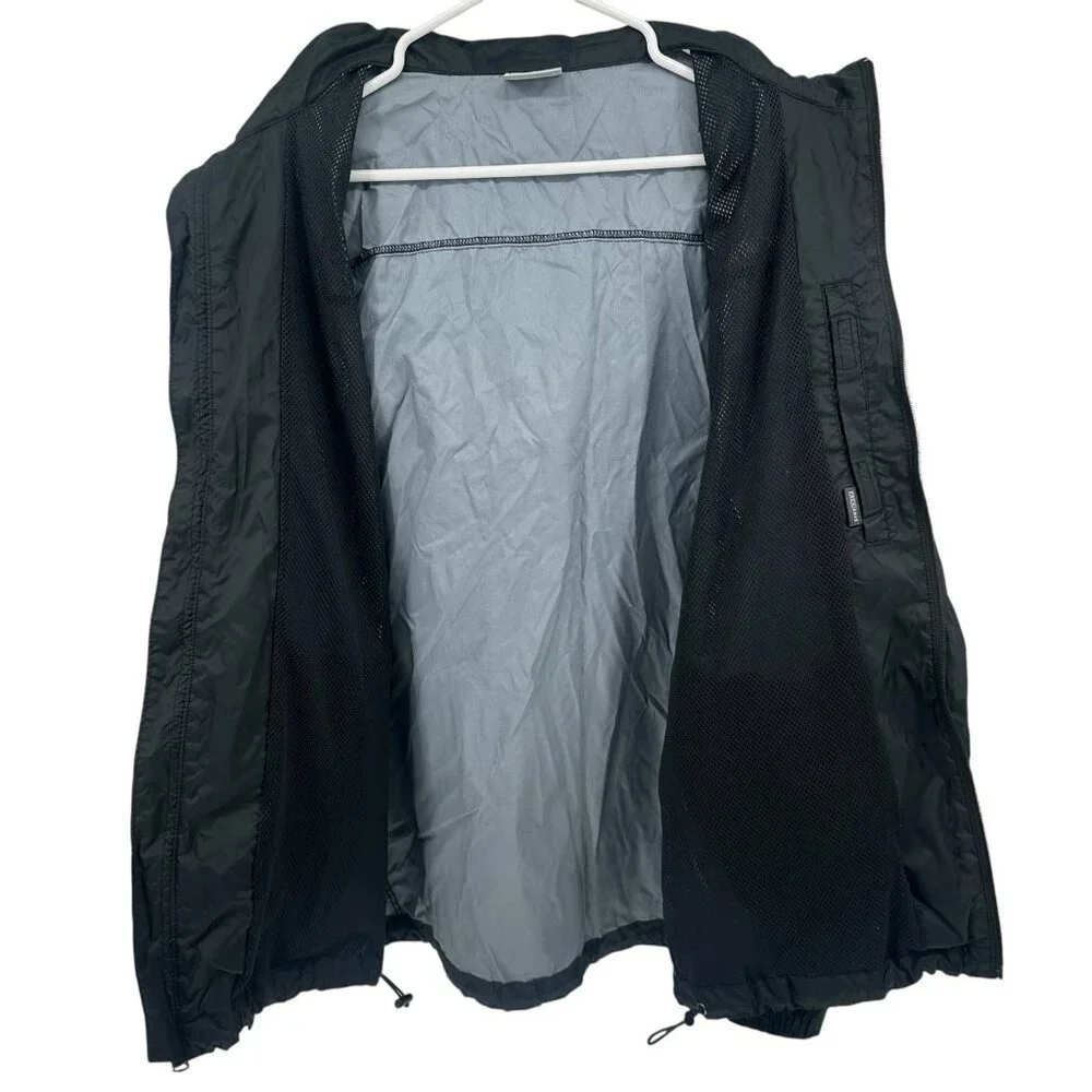 Columbia Jacket Womens M Black Hooded Lightweight Windbreaker Full Zip Casual‎ - Picture 8 of 11